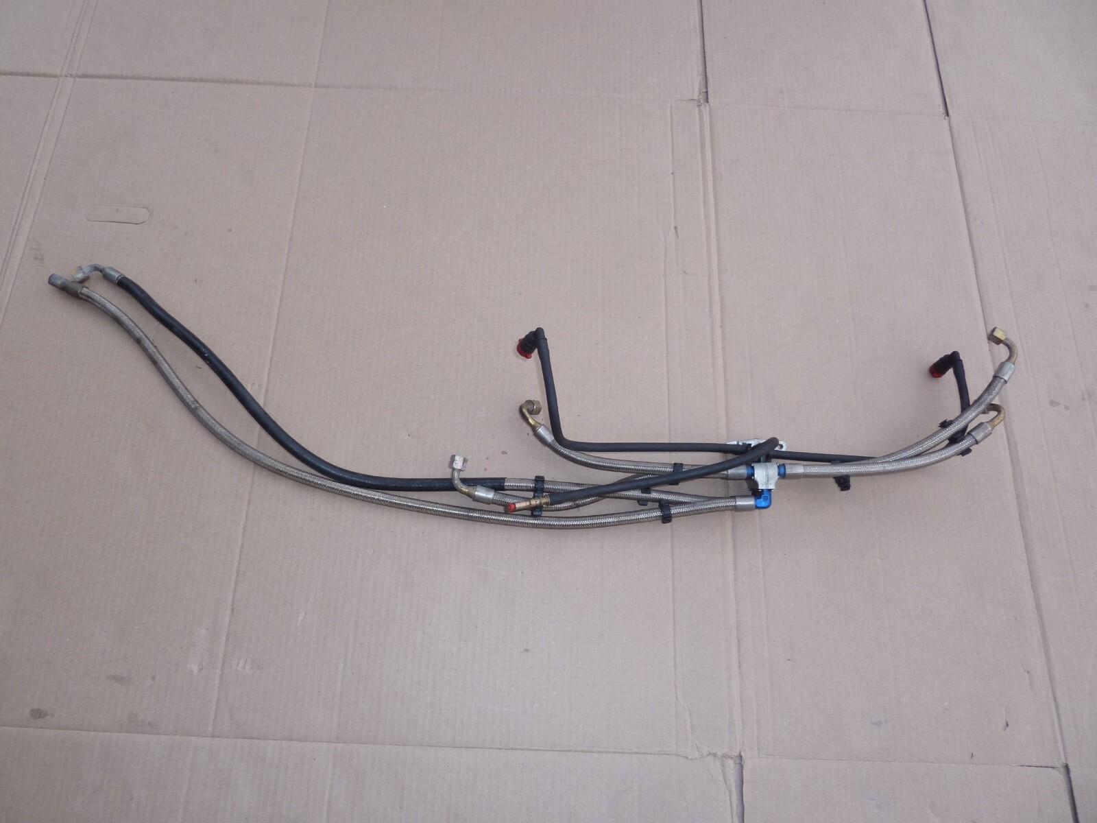 99 Ferrari 355 Fuel Lines Hoses with Union Joint OEM F355 Top Engine Gas Supply