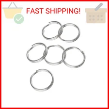 Pack of 100 1/2 Inch Split Key Rings with Double Loops - Small Metal Rings for C