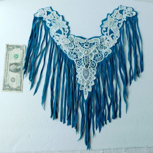 Fringe Embellishment Faux Suede Lace Western Craft Trim for Shirt Jacket Vintage - Picture 1 of 11