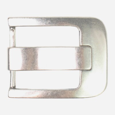 FRONHOFER klassische Gürtelschnalle, Breitdornschnalle, silber, 4,5 cm