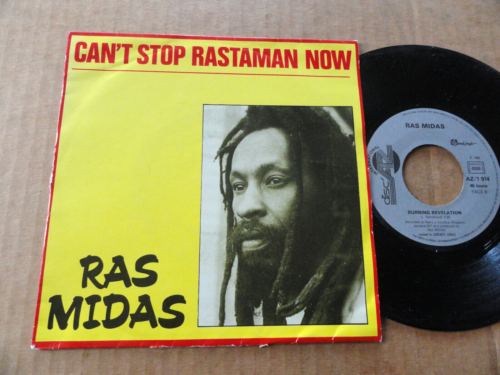 DISQUE 45T RAS MIDAS  " CAN'T STOP RASTAMAN NOW " - Picture 1 of 2