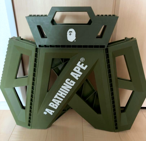 BAPE A Bathing Ape A BATHING APE FOLDING STOOL Chair 1J30192010 NEW Japan F/S - Picture 4 of 9