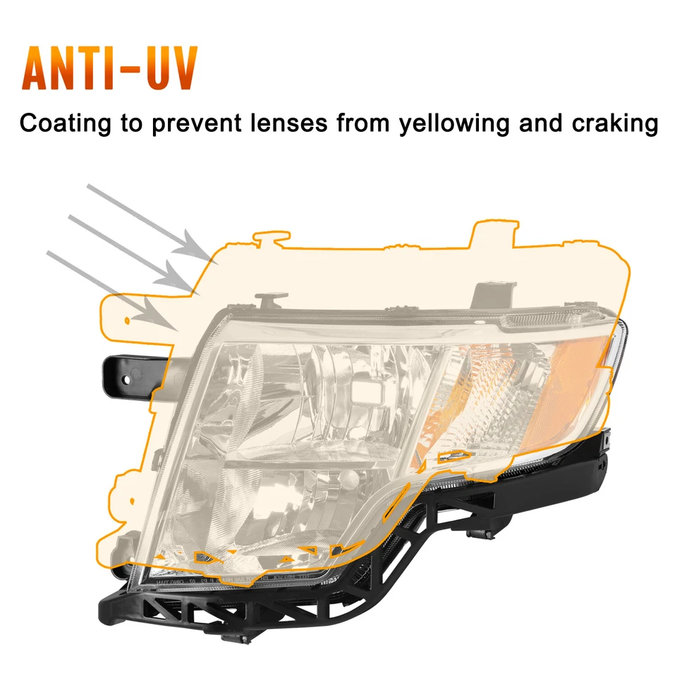 For 2007-2010 Ford Edge SE SEL Headlight Headlamp Pair Left+Right - Image 3 of 4