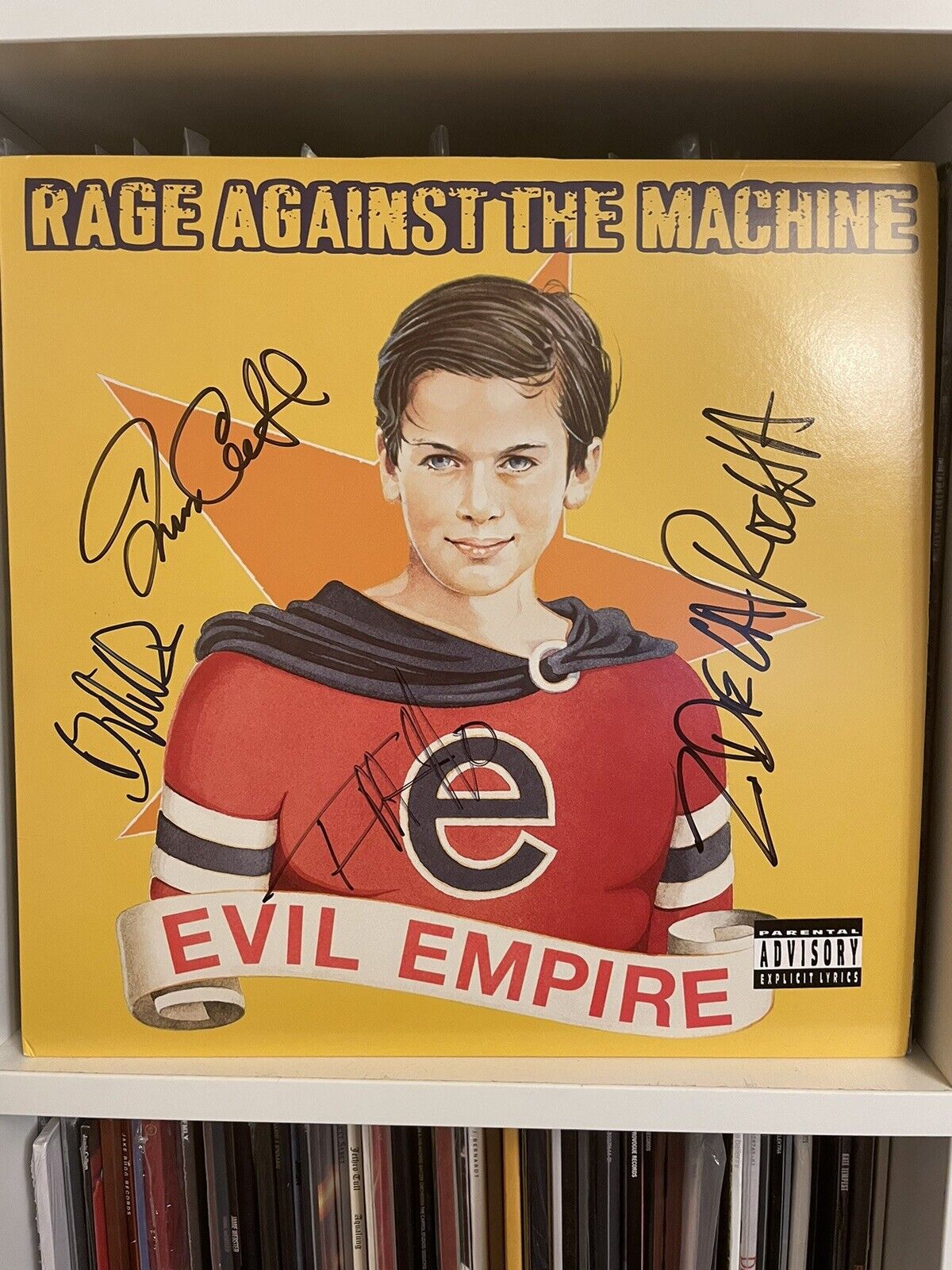 Rage Against The Machine Evil Empire LP Record Signed By All Band Members  COA