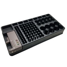 98 Grids Battery Storage Organizer Holder Case Box + Removable Battery Tester XS