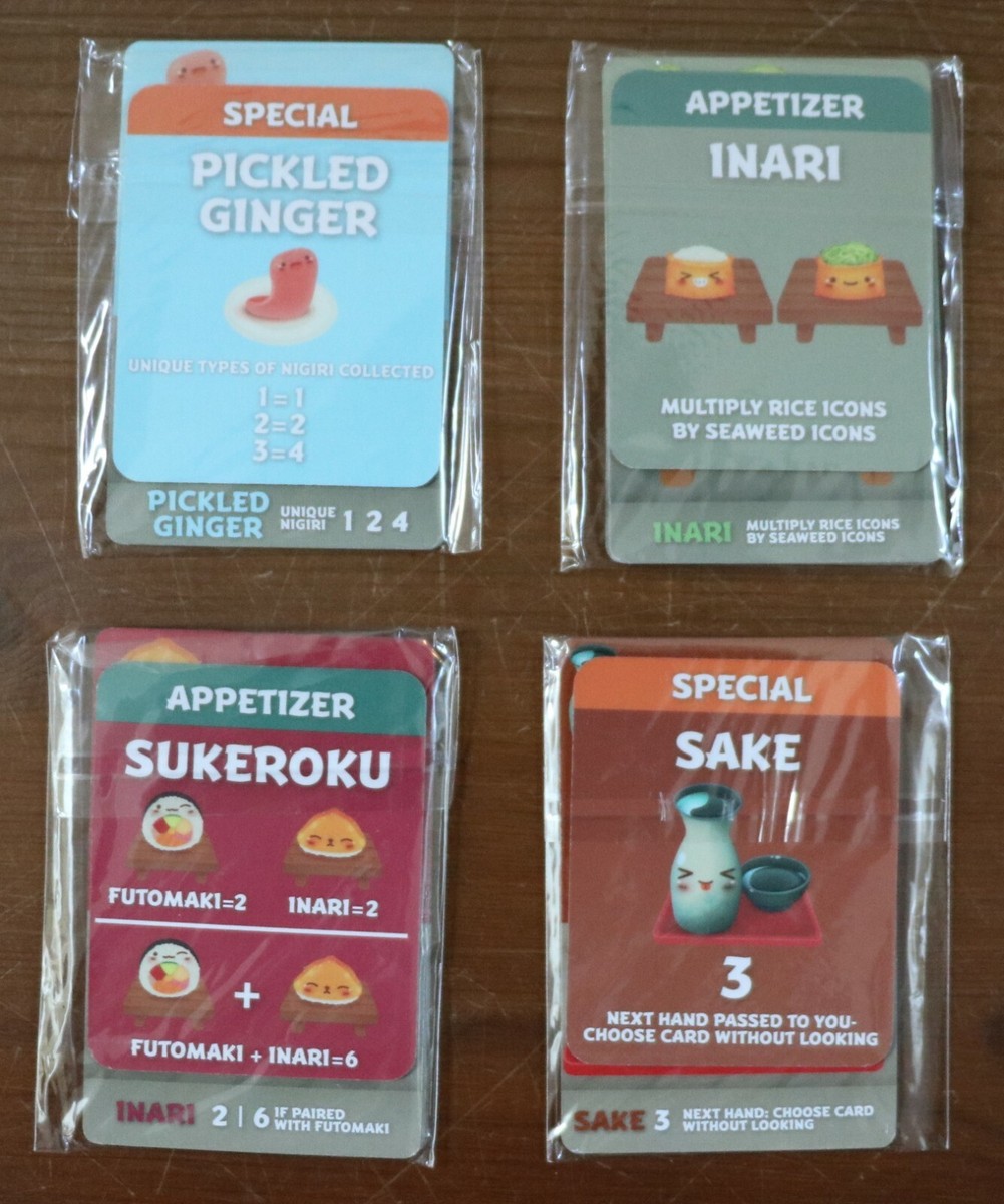 Sushi Go Party! Promo Mini Expansions Sake Sukeroku Inari Pickled