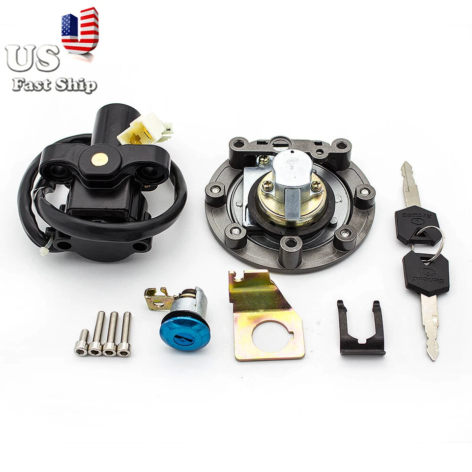 Interruptor de encendido para Yamaha YZF R6 2000 2001-11 tapa de combustible tapa asiento cerradura de llave Foto 4 de 4
