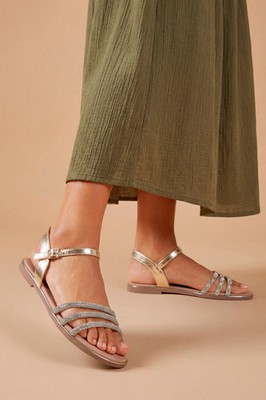 Dorothy Perkins Gold Sandalen Damen Daywear Sandalen