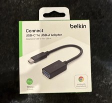 2 x Belkin USB-C to USB-A Adapter F2CU036btBLK - Black OPEN BOX