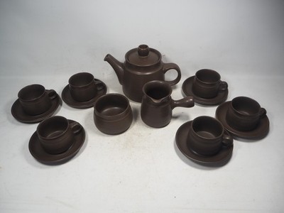 Denby Langley Mayflower Teeservice - Teekanne, 6 x Tassen Untertassen Zuckerdose & Milchkännchen