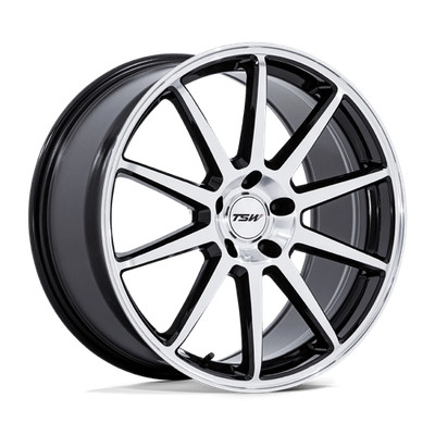 TSW Wheels Rim TW004 CANARD 19X10.5 5X120 ET35 74.1CB Gloss Black W/ Machined