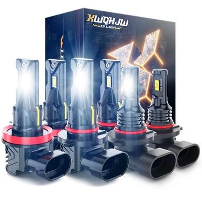 For Subaru Impreza 2008 2009 2010 2011 6pc LED Headlight Hi/Lo + Fog Light Bulbs