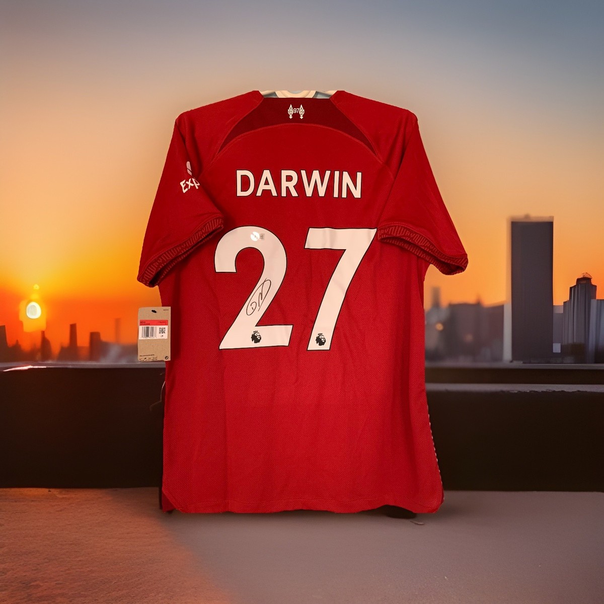 Darwin Nunez Signed Autographed Liverpool 2022/23 Home Jersey with