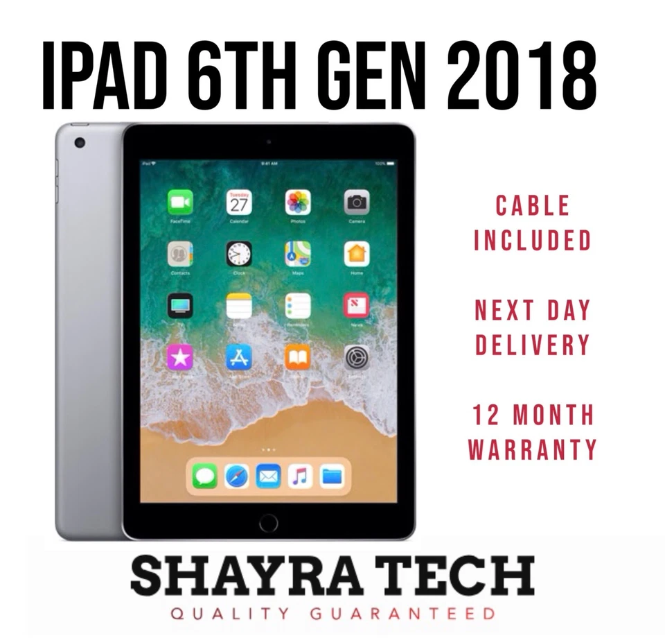 Apple iPad 6th Generation (2018) 32GB 128GB WiFi / 4G EXCELLENT CONDITION - Image 2 of 4