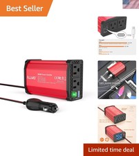 300W DC to AC Car Inverter with USB-C USB-A Fast Charging - Perfect for Travel