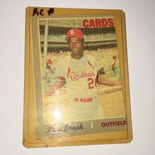 Topps Lou Brock #330 St. Louis Cardinals Rookie Vintage Baseball Trading Card. rookie card picture
