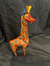 Tin hand-painted giraffe figurine,