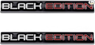 2pcs Black Edition Metal Emblem 3D Badge Replacement f Color: Silver White Red