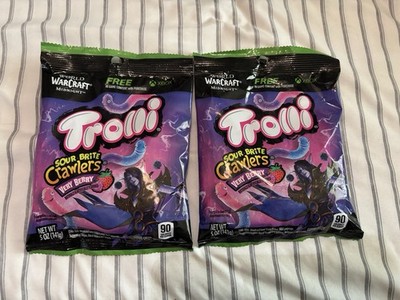 Trolli Sour Brite Crawlers Very Berry Gummy Candy Worms 5oz Bag 2 Pack Snack