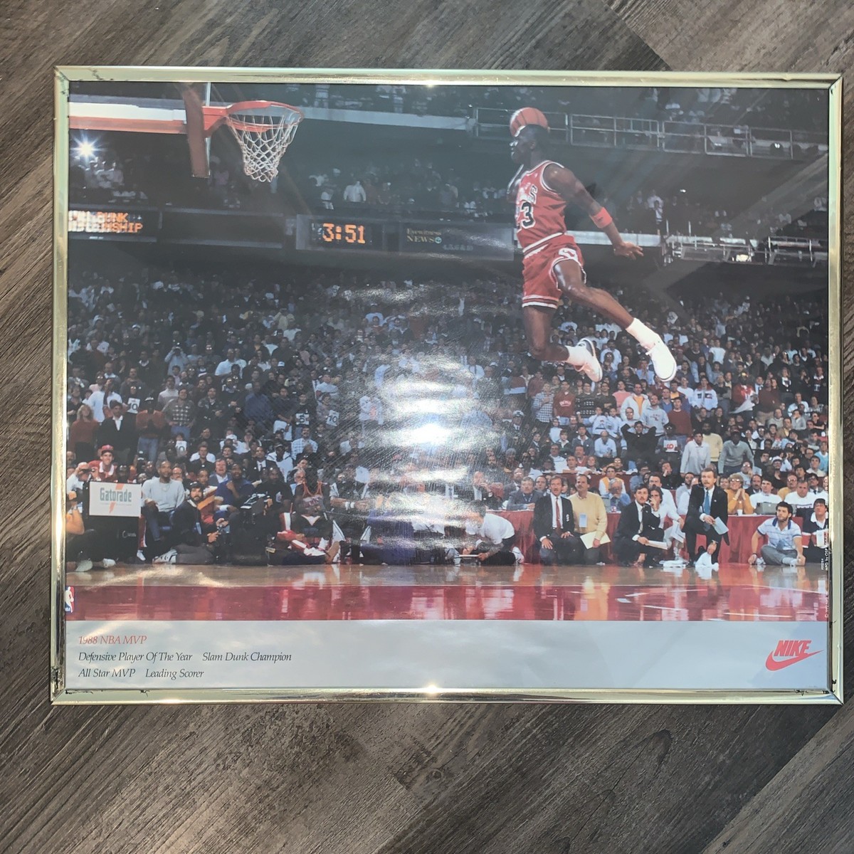 Rare Vintage 1988 NBA MVP Slam Dunk Champion Michael Jordan Nike