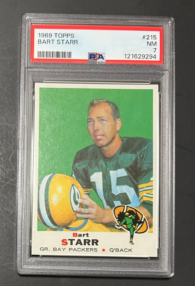 1969 Topps Football BART STARR  HOF #215 Green Bay Packers PSA 7 Near Mint
