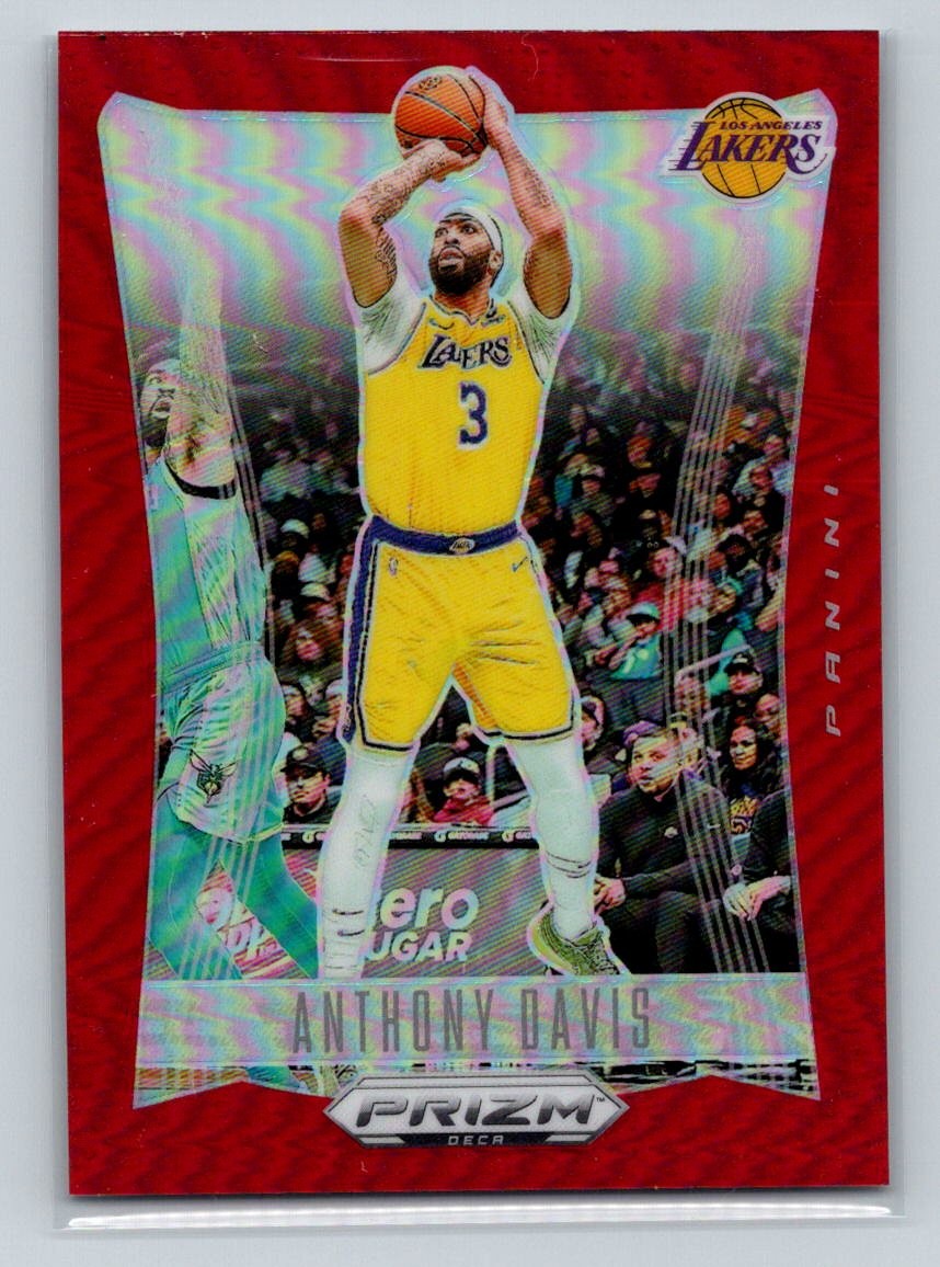 2023-24 Panini Prizm Deca #52 Anthony Davis Prizms Red #/199