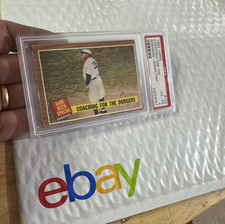 Babe Ruth Antique Baseball Card PSA 4 Green Tint Vintage MLB Dodgers 1962 Topps