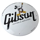 Vintage Gibson Guitars - Mickey Mouse Porcelain Gas Pump Service Station Sign