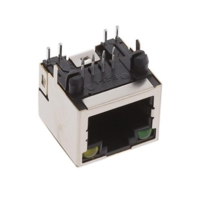 2X MTJ-88ARX1-FSM-PG-LH Steckverbinder: RJ45 Buchse PIN: 8 abgeschirmt,mit LED 8