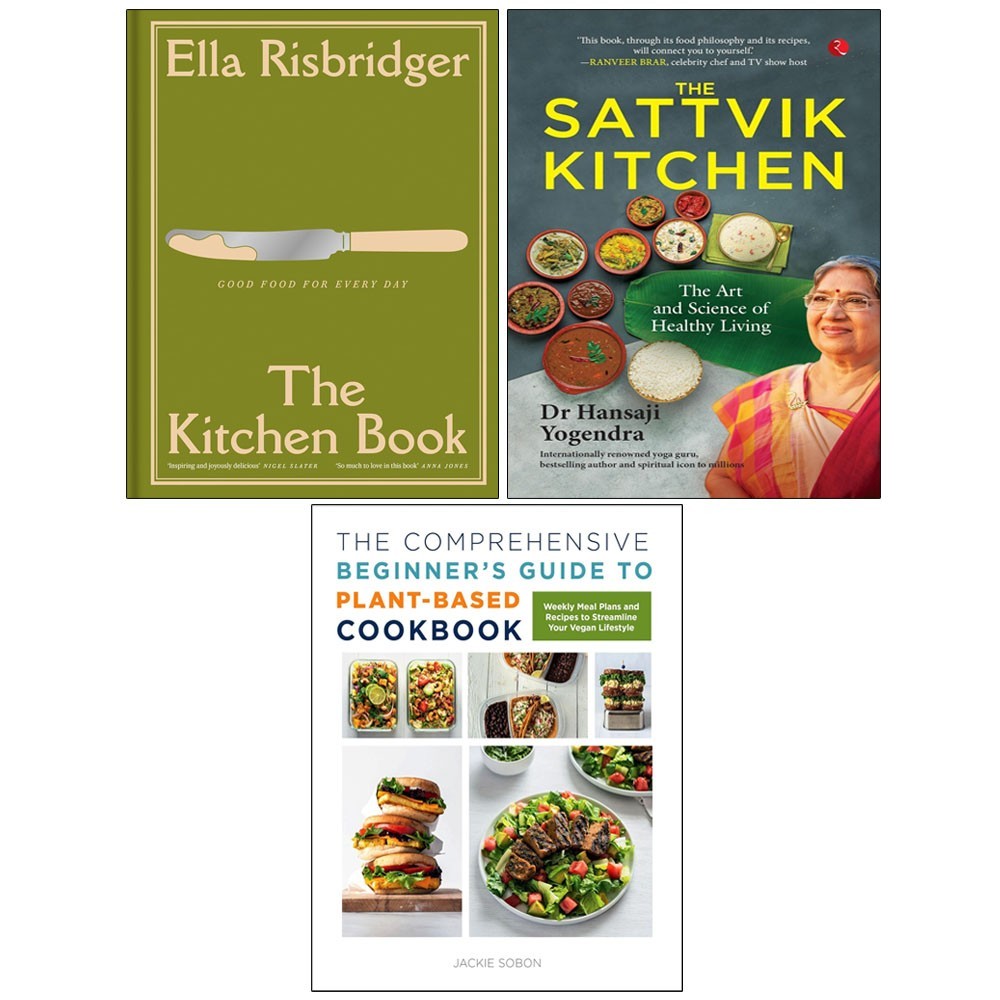 Kitchen Book(HB),Sattvik Kitchen,Comprehensive Beginner's Guide 3 Books Set