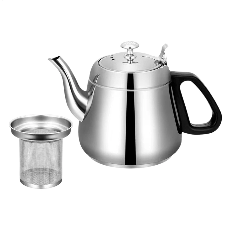 Hervidor de agua de metal de 1,5 L con colador para té café Foto 2 de 4