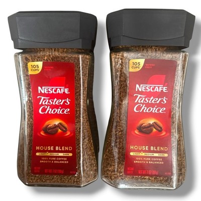 Nescafe Taster's Choice Instant Coffee House Blend 2 Canister Pack May 2027