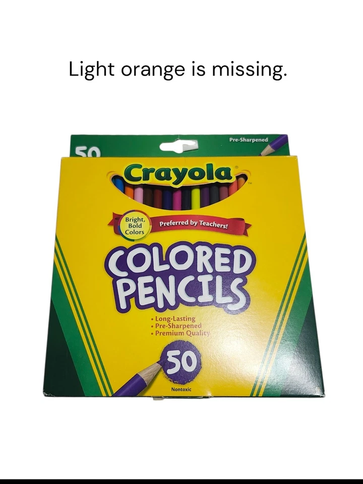 Набор цветных карандашей Crayola предварительно заточенные в ассортименте яркие смелые цвета 50 карат - Изображение 2 из 4