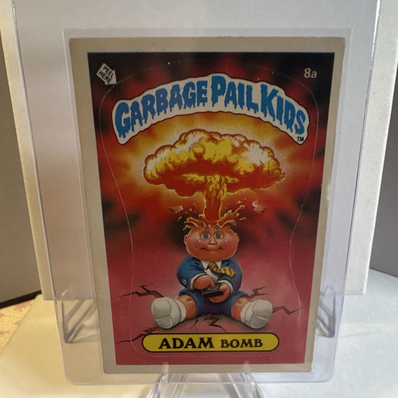 Topps 1985 Garbage Pail Kids #8a Adam Bomb Checklist Back Trading Card