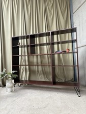 Vtg Mid Century Danish Rosewood Bookcase Shelving Wall Unit Retro Scandi R1069
