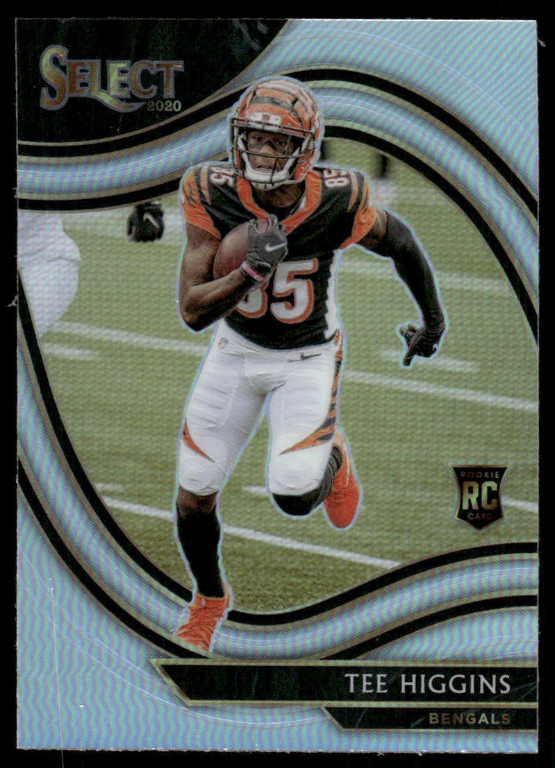 2020 Panini Select #360 Tee Higgins Silver Prizm