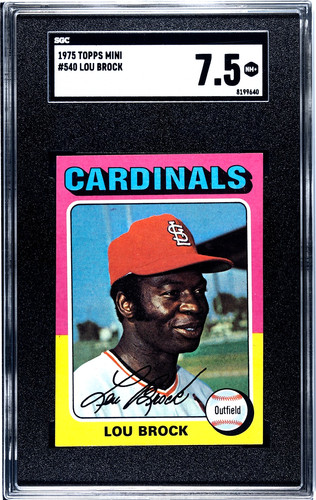 Lou Brock #540 1975 Topps Mini card