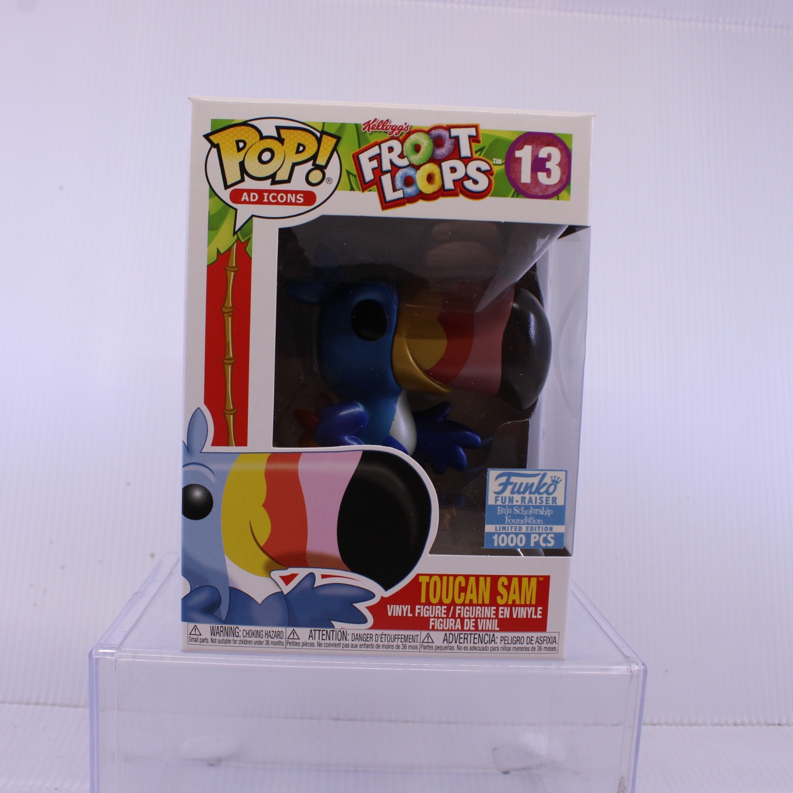 Figura Vinilo E1 Funko Pop Exclusivo Le 1000 Anuncio Iconos Froot Loops Tucan Sam 13