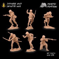 Plastic Platoon Toy SoldiersJapanese Navy Infantry WW2 1:32 RARE Set