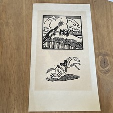 Rarität Expressionismus Holzschnitt Baron Münchhausen Stil Kiwitz Auflage 0/2