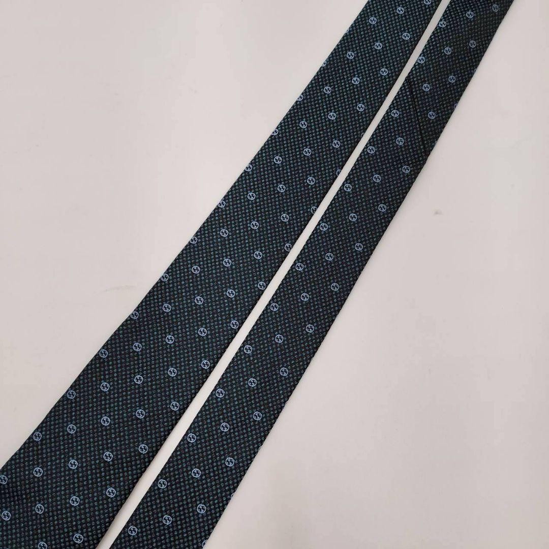 Level Gucci Narrow Tie    Interlocking Jacquard B… - image 5