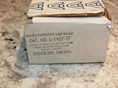 Advance ballast L-140F-TP NOS 120v 0.65a F30t8 F30t12 F40t12 F32t9 Lamps