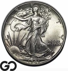 1941 Walking Liberty Half Dollar, Frosty Gem BU++