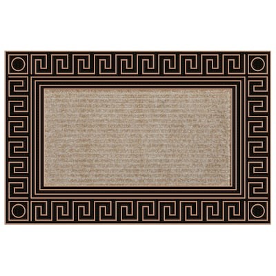 ПРЯМОУГОЛЬНЫЙ ДВЕРНОЙ КОВРИК ИЗ КОКОСОВОЙ КОЙРЫ/РЕЗИНЫ J-V TEXTILES 2 ФУТА x 3 ФУТА - БРОНЗА