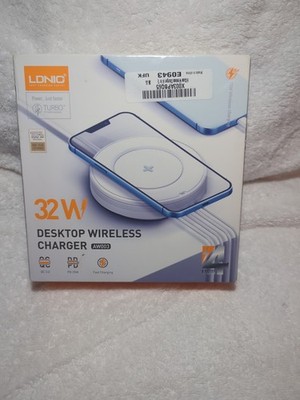 Lonic Fast Charging 32W Desktop Wireless Charger Aw003 White