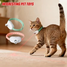 Wearable Cat Automatic Laser Collar Toy With Light - USB Rechargeable Pet Toy