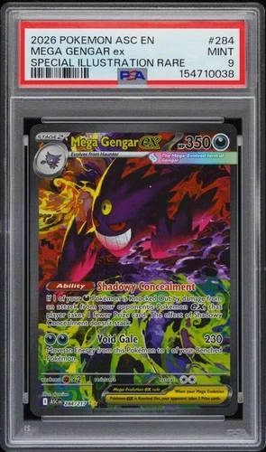 MEGA GENGAR EX Ascended Heroes Special Illustration Rare #284 PSA 9 Pokemon