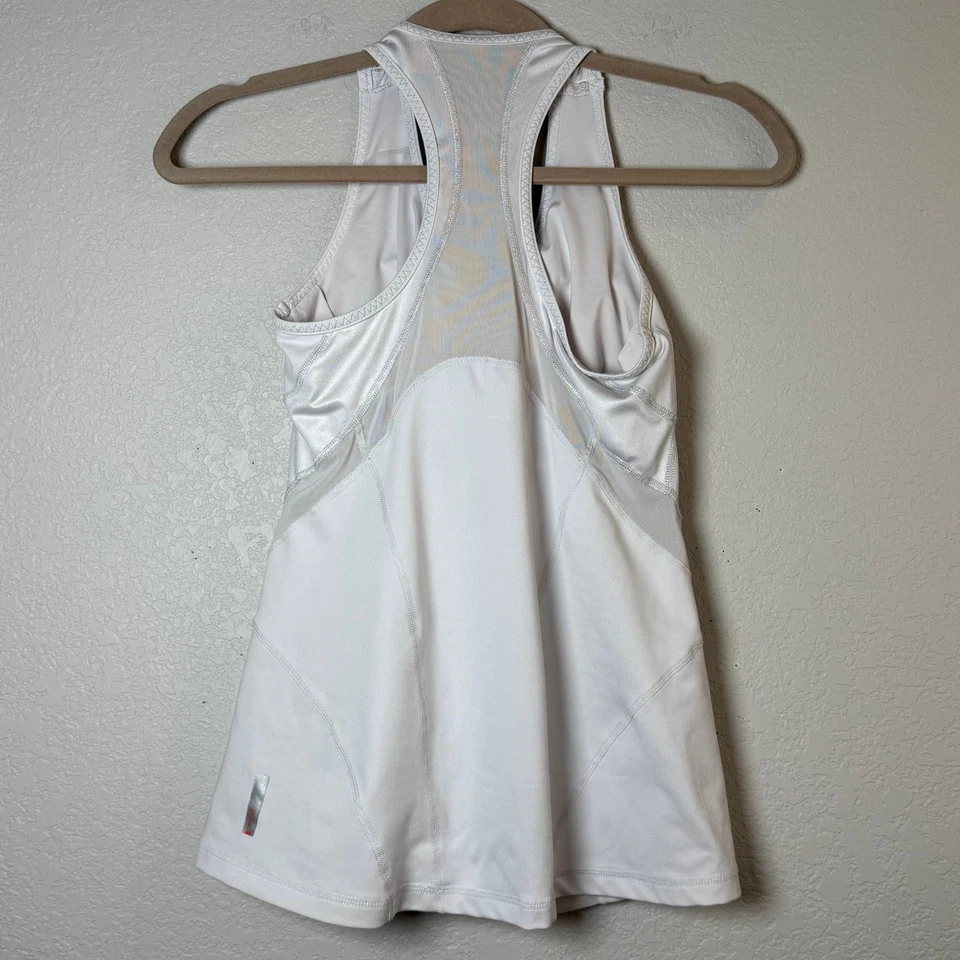 Camiseta sin mangas Zella blanca espalda deportiva entrenamiento sin mangas ropa deportiva Foto 4 de 4