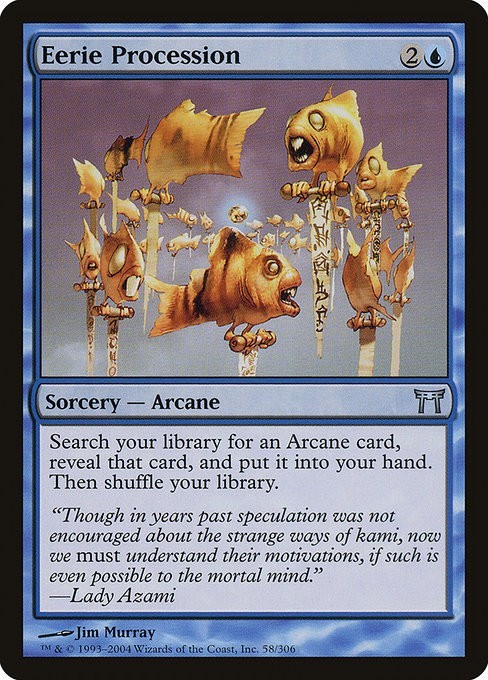 Eerie Procession 1x FOIL CHK MTG Champions of Kamigawa Uncommon NM blue
