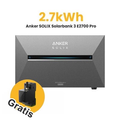 Anker SOLIX Solarbank 3 E2700 Pro Speicherlösung für Balkonkraftwerke+SmartMeter